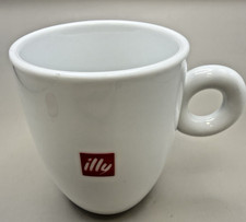 ILLY Espresso Coffe Cup Mug White Porcelain with Red Logo- Excellent Condition