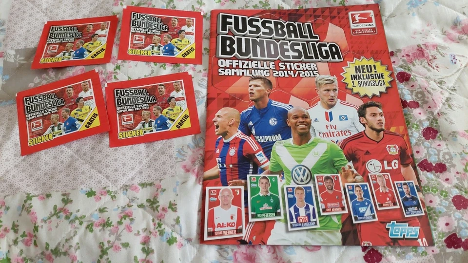 Topps Sammelalbum Fussball Bundesliga 2014/2015 neuw. mit 4 neuen Stickertüten - Bild 1 von 3