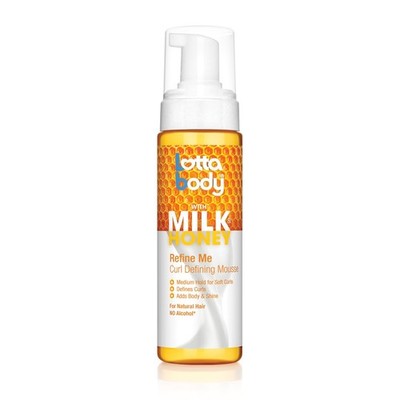 Lotta Body With Milk and Honey Refine Me Curl Defining mousse 7oz NEW