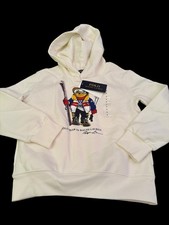 NEW NWT POLO RALPH LAUREN Bear Sweatshirt SKI Toddler 7T Logo Hoodie Vintage
