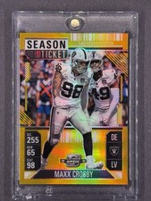 2024 Panini Contenders Optic - Season Ticket Maxx Crosby #29 Gold Prizm /10