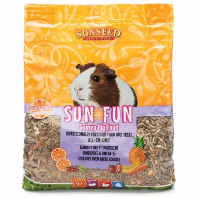 Sunseed Sun Fun Guinea Pig Food 3.5 Lb All-In-One Nutritionally 3.5Lb