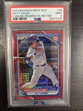 2024 Bowman Mega Box Matt Shaw Red /5 PSA 9