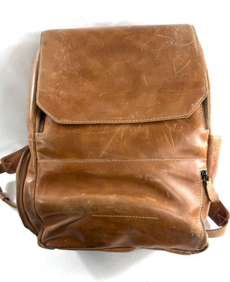 atlas supply leather backpack Atlas Supply Co Vintage The Minimalist Brown Leather Patina Large Backpack  Rare