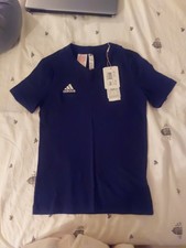 Kids childs Adidas Navy T Shirt tee 