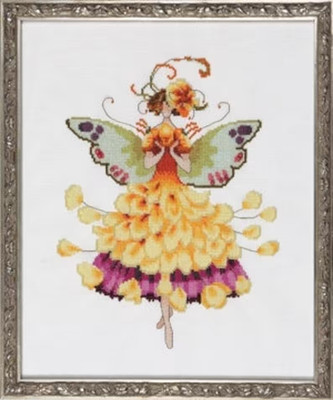 Nora Corbett Mirabilia Cross Stitch PATTERN & EMBELLISH Pk Buttercup NC195
