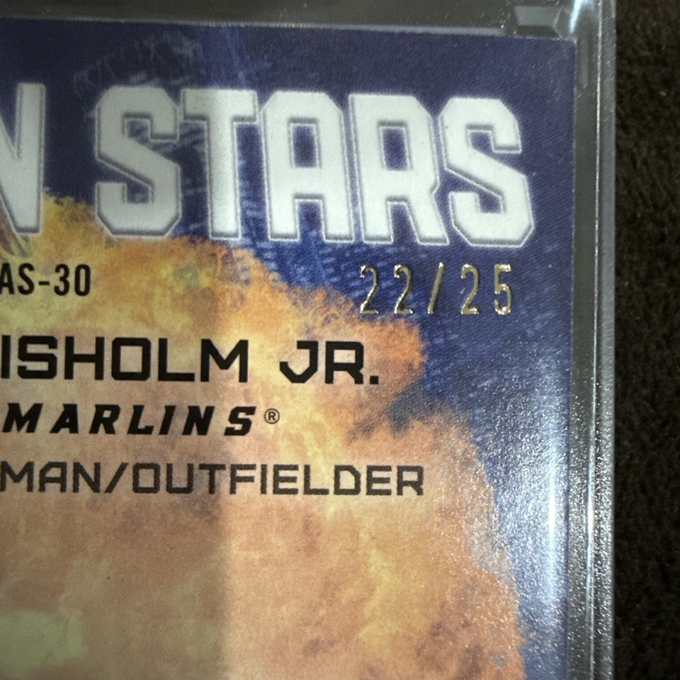 2023 Topps Chrome Action Stars Jazz Chisholm Jr Auto NY Yankee  AS-30 JC 22/25 - Image 3 of 3