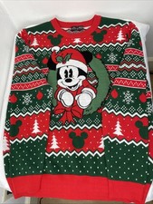 Size XL Mens Holiday Christmas Sweater Disney Mickey Mouse