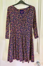 Beautiful vibrant floral dress-size 10 (up to size 12 please read *)