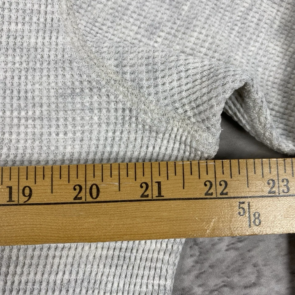 Camisa térmica manga larga vintage años 90 POLO RALPH LAUREN para hombre M gris punto gofre Foto 3 de 4