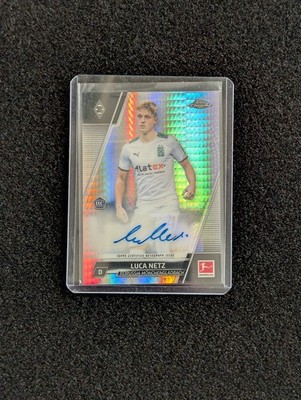 2021-22 Topps Chrome Luca Netz Refractor Autograph Karte RC, BCA-LNE /175