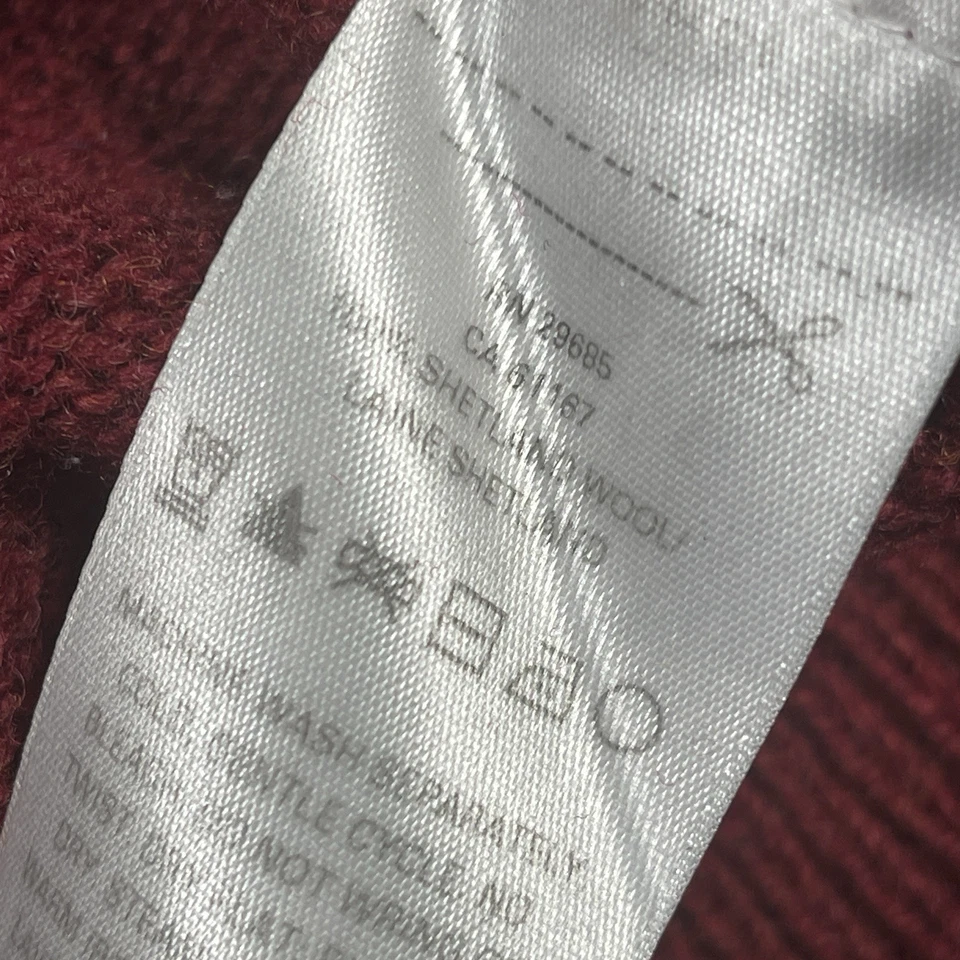 Pendleton Sweater Mens Medium/Large Shetland Wool Crewneck Pullover Red - Image 4 of 4