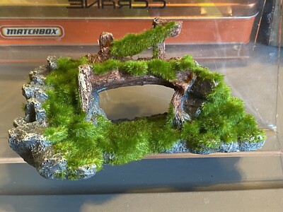 2 Aquarium Moss Bridge Fish Tank Ornament Decor Landscape Rock Stone Bridge(S)
