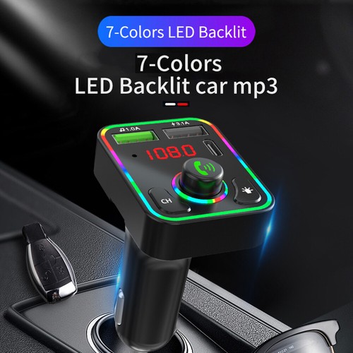 Car FM Transmitter 3*USB Charger Adapter Wireless 5.0 Radio MP3 Player Handsfree - Picture 2 of 12