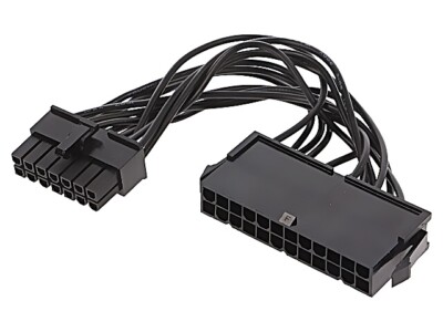 AK-CA-77 Kabel: Versorgung 14pin männlich,ATX weiblich 24pin 0,1m AKYGA