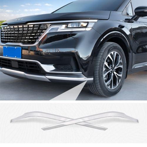 2022-2023 Kia Carnival Silver Front Bumper Corner Protector Anti-Scratch Lip Trim