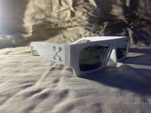 Sunglasses Off White VIRGIL White Lenses Reflective Baby Blue Authentic