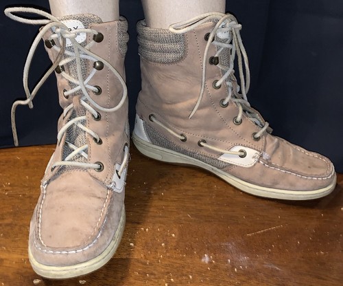 Sperry Hiker Fish Leather Boots Boat 