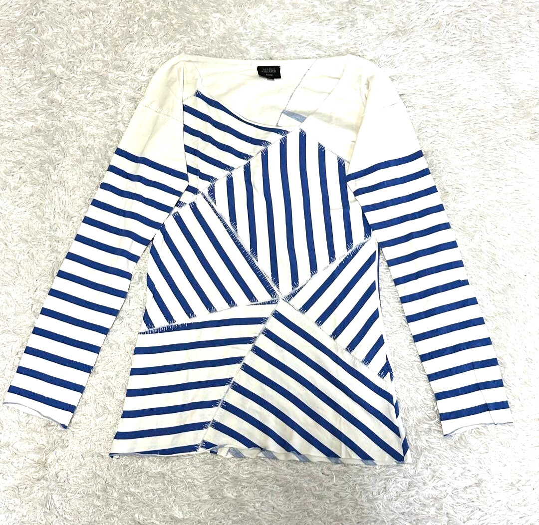 Jean Paul Gaultier Patchwork Stripe Long Sleeve T… - image 1