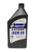 Mercury Mercruiser Racing 4 STROKE Motor Oil 25W-50  Quart 32oz OEM 92-8M0078013