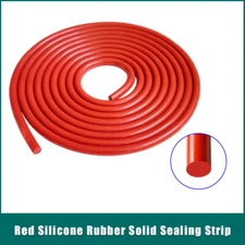 Silicone Rubber Solid Sealing Strip Red Round Rod Seals Bar Diameter 3mm-20mm