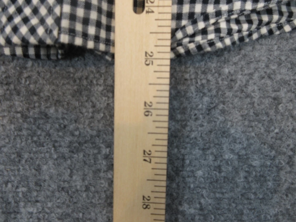 Camisa Ralph Lauren Niños 6 Negro Blanco A Cuadros Botones Preppy Bolsillos a Presión Foto 3 de 4