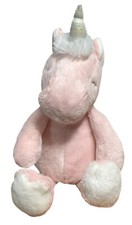 Carters Just One You Pink Off White Ivory Silver Horn Unicorn Plush Baby Toy