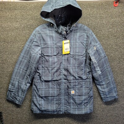 Carhartt Women's Sz S (4/6) 101735 Quilted Flannel Lined Hooded