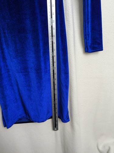 Friends like these ladies size 8 blue velvet v-neck sexy mini dress New - Picture 9 of 10