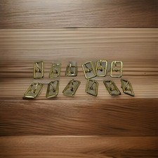 Horse Tack Set of 12 Solid Brass Center Bar Belt Buckles 3/8 Inch Japan