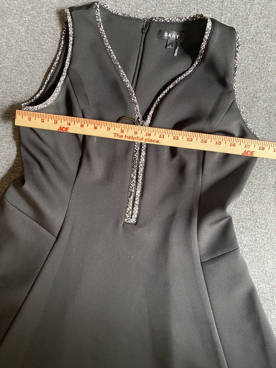 DKNY Dress Womens 12 Black Sleeveless Skater Type Heavy DKNY Dress Womens 12 Black Sleeveless Skater Type Heavy