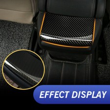 For 2016-2021 Honda Civic Interior Central Armrest Box Panel Carbon Fiber Black