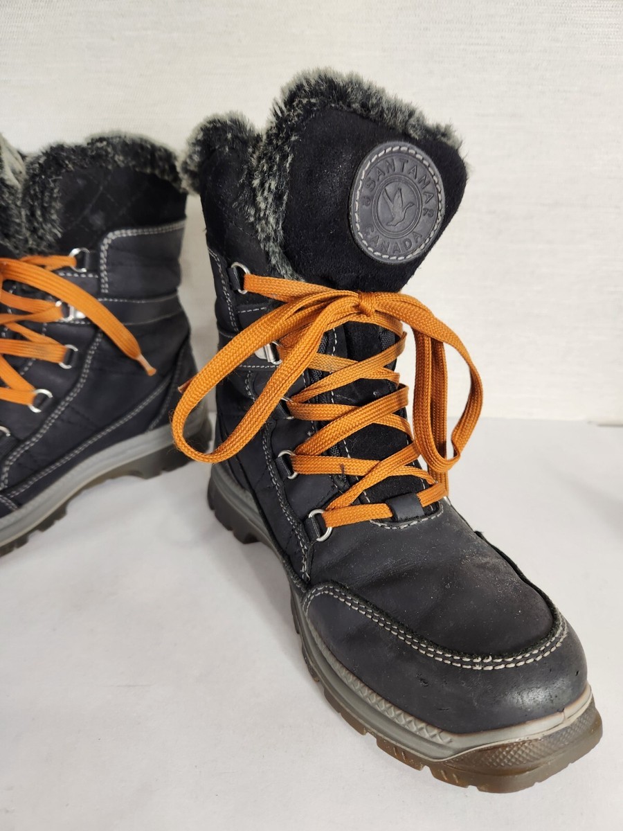 Santana Canada Messie Black Gray Winter Boots Womens Size US