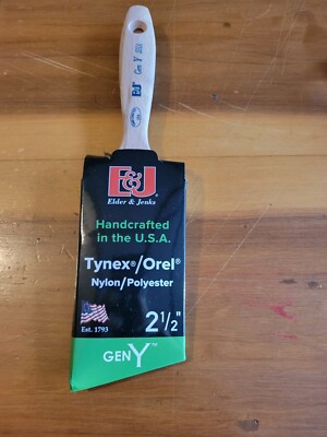 E41076 ELDER & JENKS GEN Y 2 1/2'' SHORT HANDLE ANGLE POLYESTER PAINT BRUSH. NEW