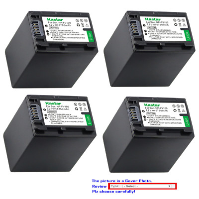 Kastar Replacement Battery for Sony NP-FH100 & Sony DCR-SR47 DCR-SR48 DCR-SR50