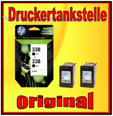  HP 338 Doppelpack Photosmart C3190 Pro B8350 PSC 1507 1510 1510s 1600 2350 2355