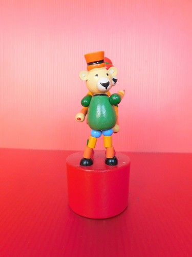 FIGURINE EN BOIS : JOUET ANIME, ARTICULE ANIMAUX : LES OURS COSTUMES - Imagen 2 de 6