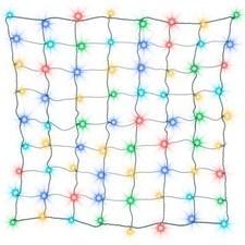 Gemmy Orchestra of Lights 72 Multicolor LED Net Lights with Green Wire