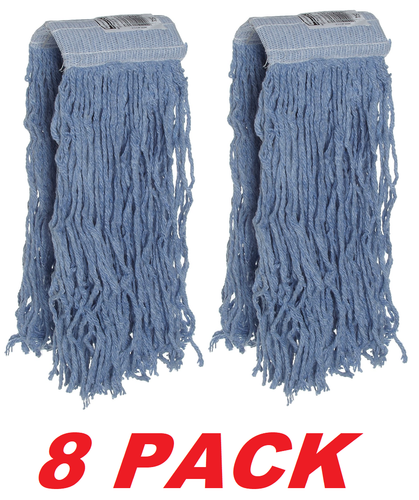 Rubbermaid Commercial Universal Headband Blend Mop - Blue Cotton/Synthetic FG23800BL00