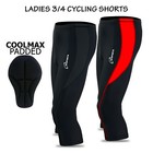Ladies Cycling Shorts Leggings 3/4 Padded Three Quarter Shorts Women Tights NEW