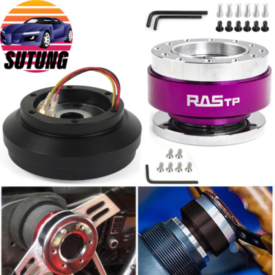 Purple Steering Wheel Quick Release & Hub Adapter 174H For Ford Mustang GT