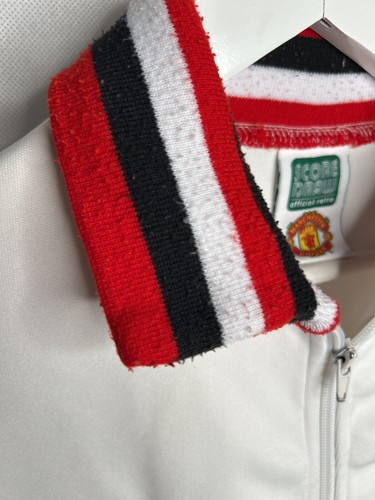 Manchester United Track Jacket Mens Medium Score Draw Retro Football - Picture 6 of 10