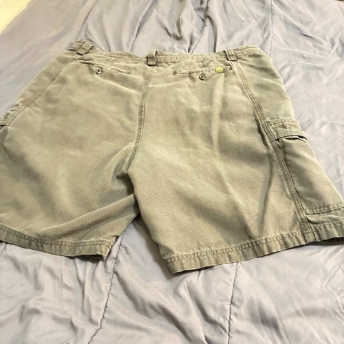 Tommy Bahama Relax Cargo Shorts Size 38 Green Canvas Tencel Blend Logo - Picture 8 of 9