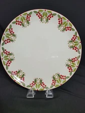 AMERICAN ATELIER BARGELLO DINNER PLATE HTF/ RARE HOLIDAY