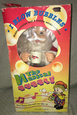 1988 The Musical Bubbly Santa Clause 14" Figure Blows Bubble Plays Music Lights