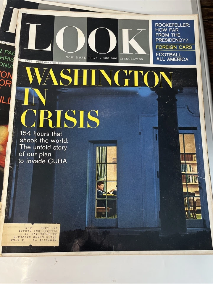 2 1962 Look Magazines December Kennedy Rockefeller Cuba Christmas Football #4 - Image 3 of 4