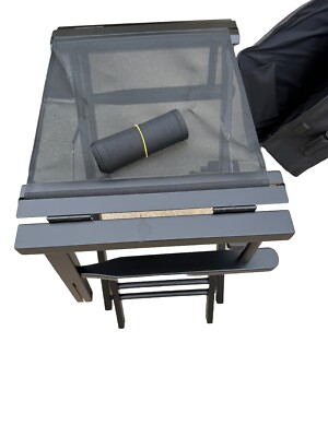 WOODEN SALON CHAIR BY CANTONI & Guerlain Makeup Light Station Box