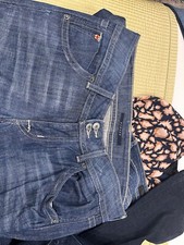 HUDSON Beth Baby Bootcut Flap Pocket Jeans Women's Size 30 Mid-Rise Dark Blue