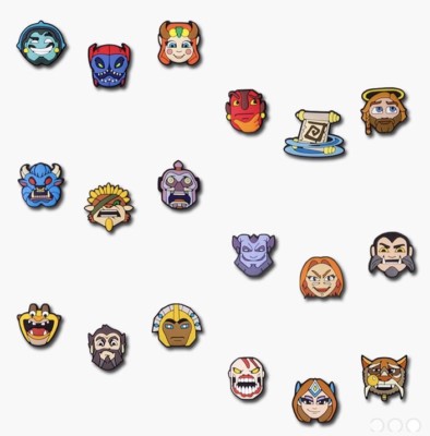 Dota 2 Emoticharm Full Set Pin PVC Lapel Valve Steam Artifact Dota2 No Codes
