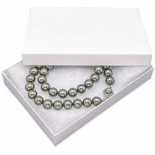 BULK Cardboard Kraft Paper JEWELRY GIFT BOXES Cotton Filled WHITE - for Shipping